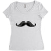 mustache Women's Triblend Scoop T-shirt