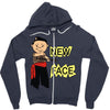new face Zipper Hoodie