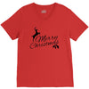 merry christmas flower V-Neck Tee