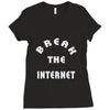 break the internet tie dye girls muscle top Ladies Fitted T-Shirt