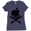 apple skull Ladies Fitted T-Shirt