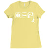 eat sleep climb   2 climbers distressed Ladies Fitted T-Shirt