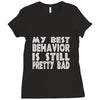 best behavior girls Ladies Fitted T-Shirt