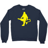 sasquatch guitar gear  funny bigfoot yeti comic monster retro Crewneck Sweatshirt
