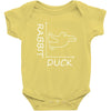 rabbit duck white Baby Bodysuit