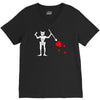 blackbeard's flag pirate edward teach V-Neck Tee