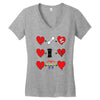ls lesbian full heart Women's V-Neck T-Shirt