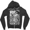 boombox skull Zipper Hoodie