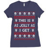 emo gothic ugly christmas sweater. Ladies Fitted T-Shirt