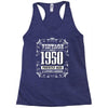 vintage made in 1950 perfectly aged a living legend Racerback Tank