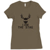 i am the stag stag night hen wedding mens Ladies Fitted T-Shirt