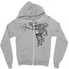 girl butterfly head Zipper Hoodie