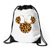 Minnie Mouse Leopard Drawstring Bags
