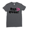 Bun in the Oven with Heart Baby Girl Ladies Fitted T-Shirt