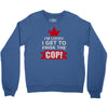 frisk cop leo police wife Crewneck Sweatshirt