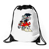 mickey fink Drawstring Bags