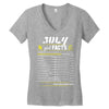 July Girl Facts Leo Women's V-Neck T-Shirt