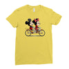 biking down main street Ladies Fitted T-Shirt