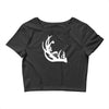 deer antler with buck forest Crop Top