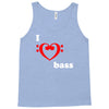 i love heart bass guitar music Tank Top