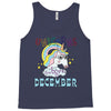 unicorns are born in december cute unicorn Tank Top