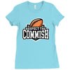 respect the commish fantasy football Ladies Fitted T-Shirt