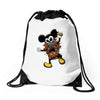 mickey mouse trap Drawstring Bags