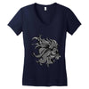 lion zentangle Women's V-Neck T-Shirt