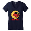 mad bull Women's V-Neck T-Shirt