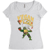 vegan pizza power Women's Triblend Scoop T-shirt