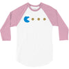 funny 80s pacman cookie monster retro gaming 3/4 Sleeve Shirt