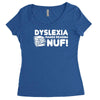 dyslexia makes reading nuf Women's Triblend Scoop T-shirt