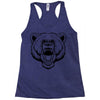 angry bear head Racerback Tank