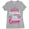 Celebrating With the 7th Birthday Queen Ladies Fitted T-Shirt