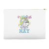 unicorns are born in may cute unicorn Accessory Pouches