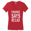 frankie says relax retro vintage Women's V-Neck T-Shirt