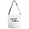 cereal killer Adjustable Strap Totes