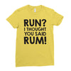 run rum Ladies Fitted T-Shirt