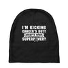 I Am Kicking Cancers Butt Whats Your Superpower? Baby Beanies