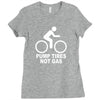 funny eco bicycle (2) Ladies Fitted T-Shirt