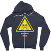 toxic hazard laboratory poison substance warning Zipper Hoodie