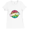 neon basketball Ladies Fitted T-Shirt