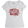 merry and bright Women's Triblend Scoop T-shirt