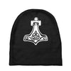 thors hammerretro viking norse fashion cool Baby Beanies