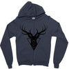 deer head vector Zipper Hoodie