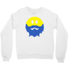 bearded smiley face Crewneck Sweatshirt