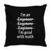 I Am Good With Math Throw Pillow