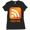 rss feed me Ladies Fitted T-Shirt