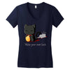 make your own luck Women's V-Neck T-Shirt