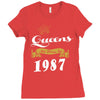 queens are born in 1987 Ladies Fitted T-Shirt